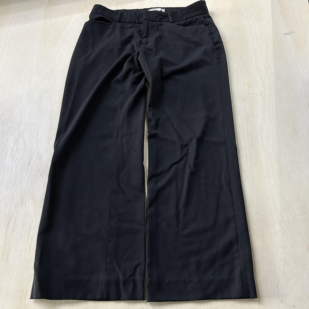 MICHAEL Michael Kors Dress Pants Womens 8 Black Wide Leg Flat Front Pockets Work
